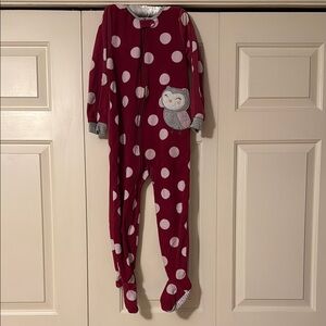 Carter's Fleece Polka Dot Footies One Piece
